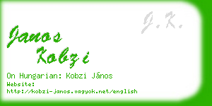 janos kobzi business card