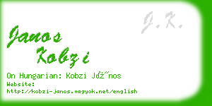 janos kobzi business card